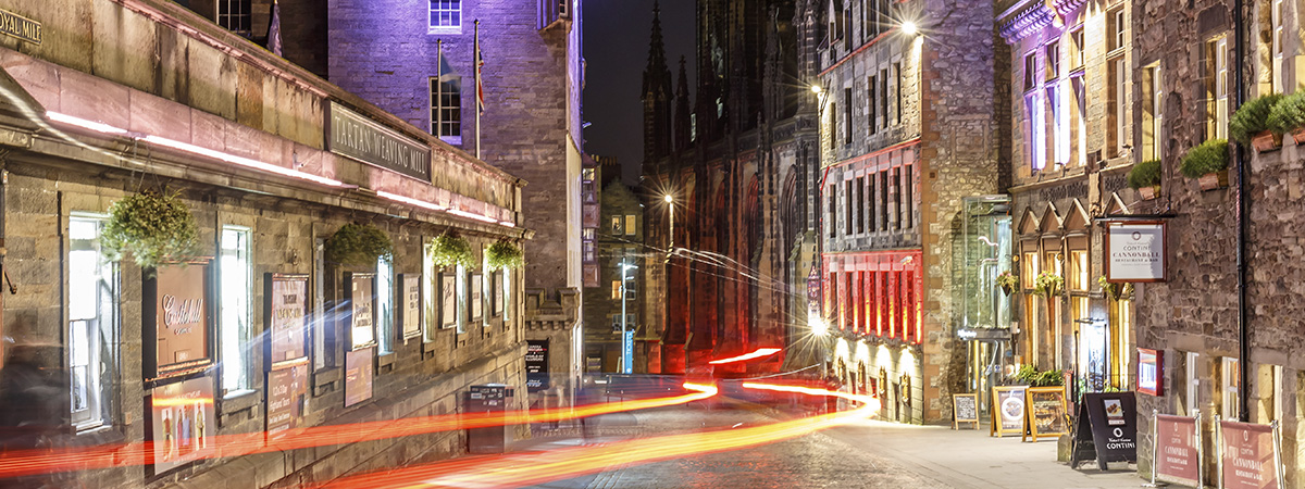 Edinburgh at night